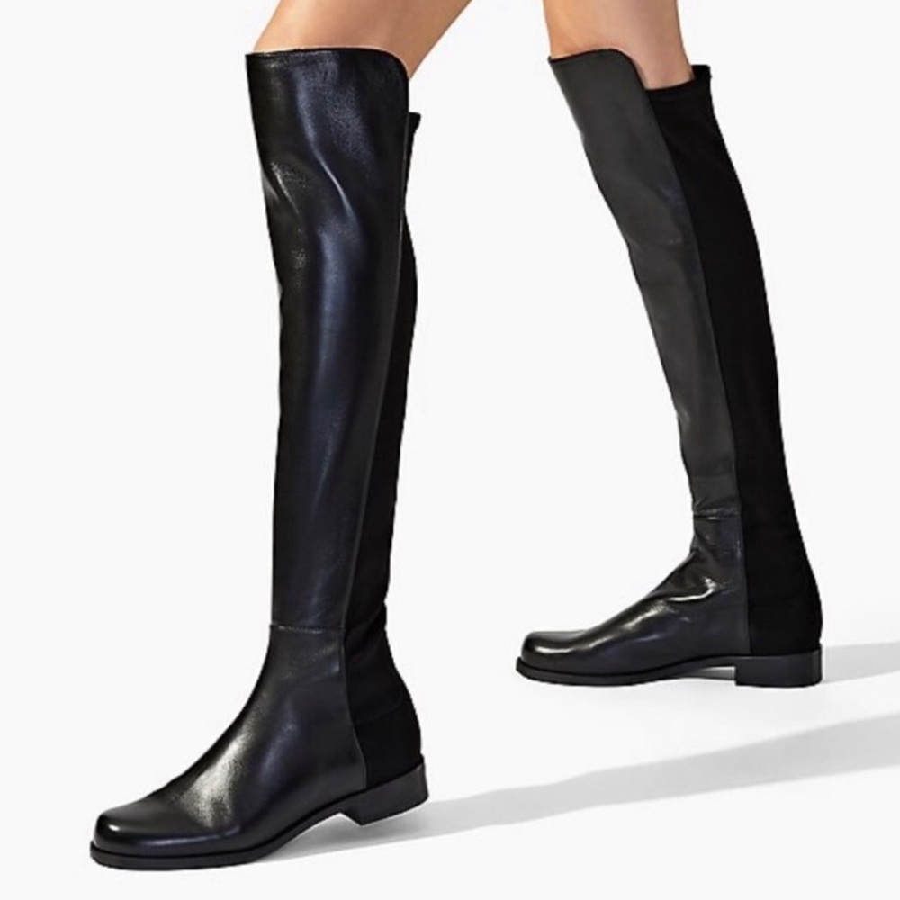 Stuart Weitzman 5050 OTK Over the Knee Black Boots, Size 9M